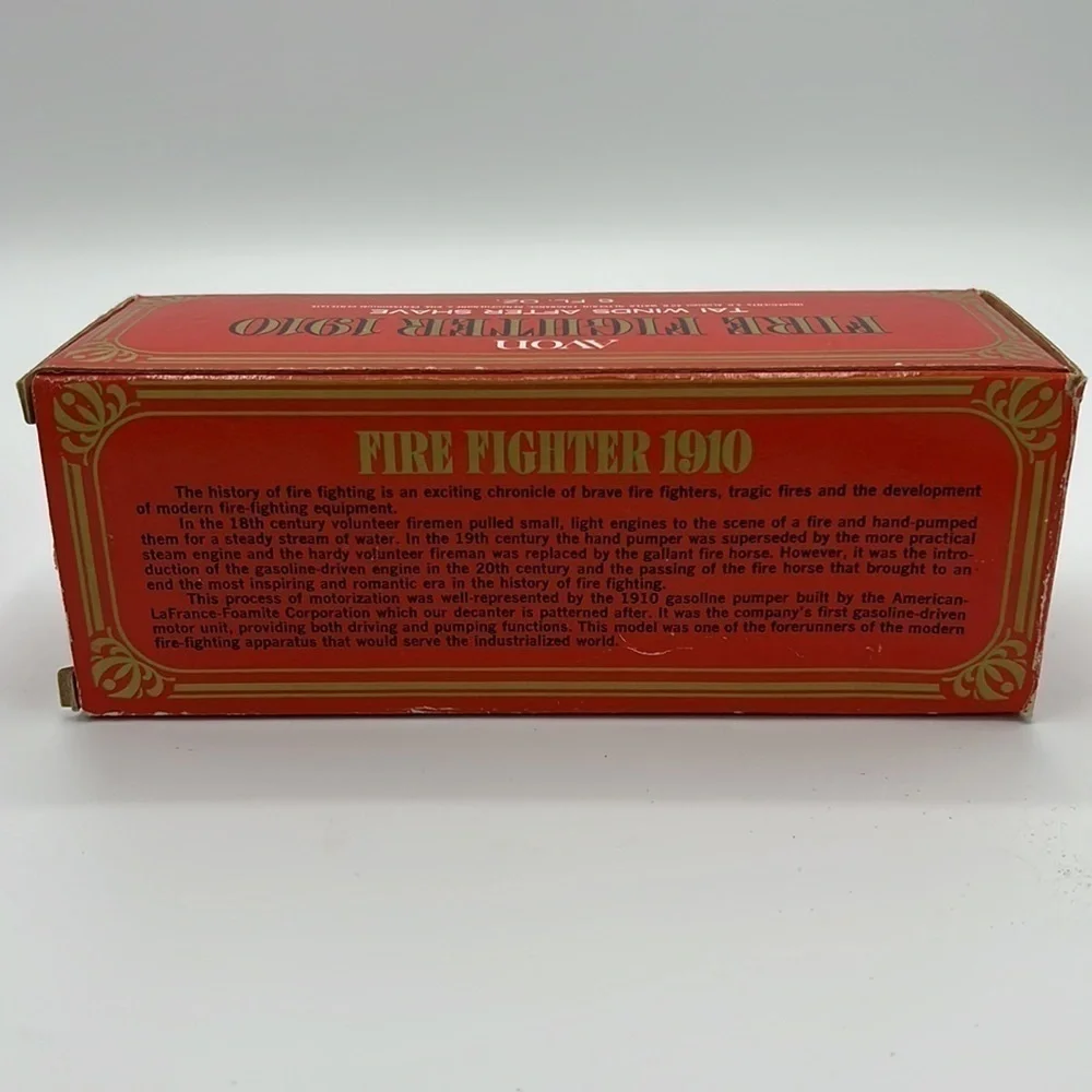 AVON FIRE FIGHTER 1910 TAI WINDS AFTER SHAVE 6 Oz VINTAGE